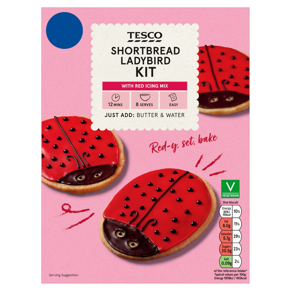 Tesco Ladybird Shortbread Kit 260g
