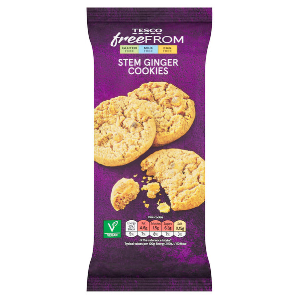 Tesco Free From Stem Ginger Cookies, 150g