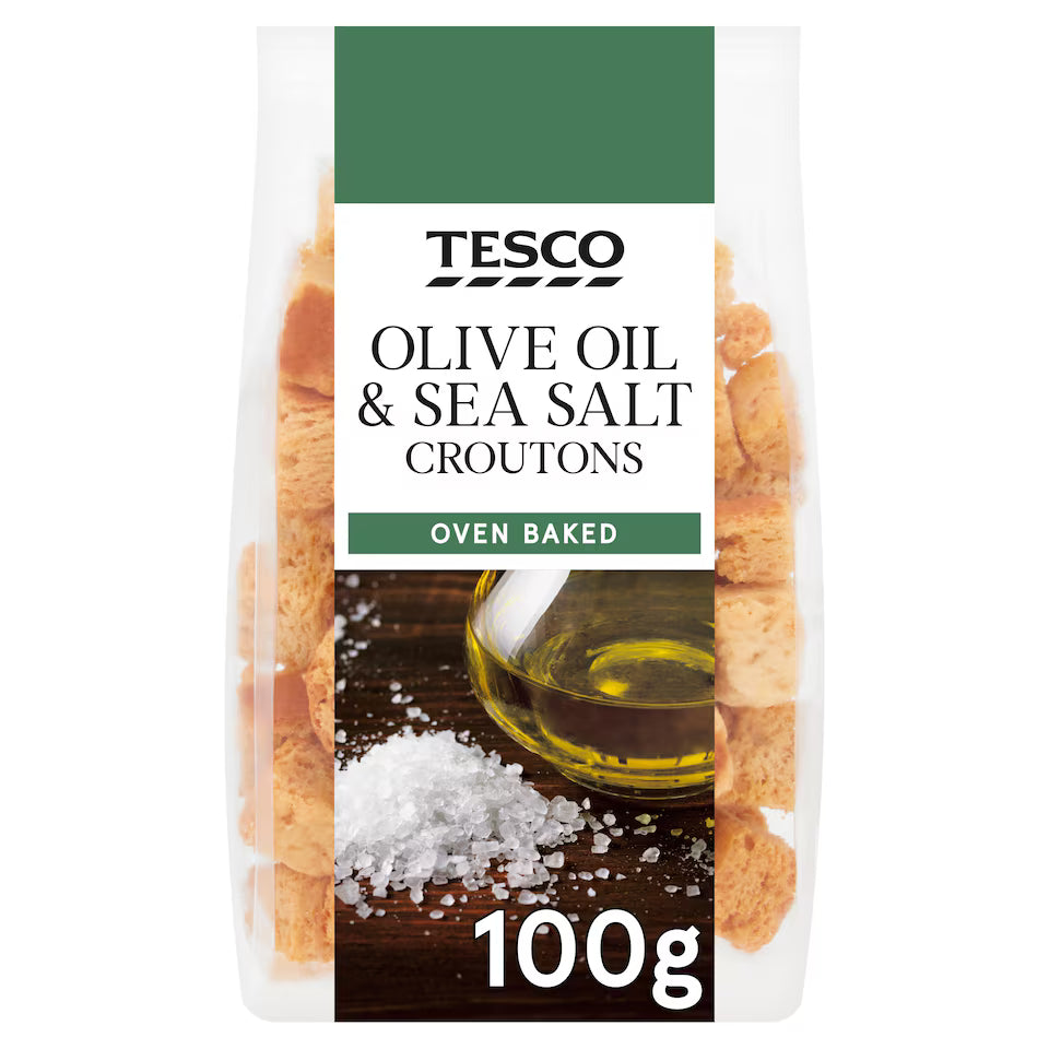 Tesco Olive Oil & Sea Salt Croutons, 100g