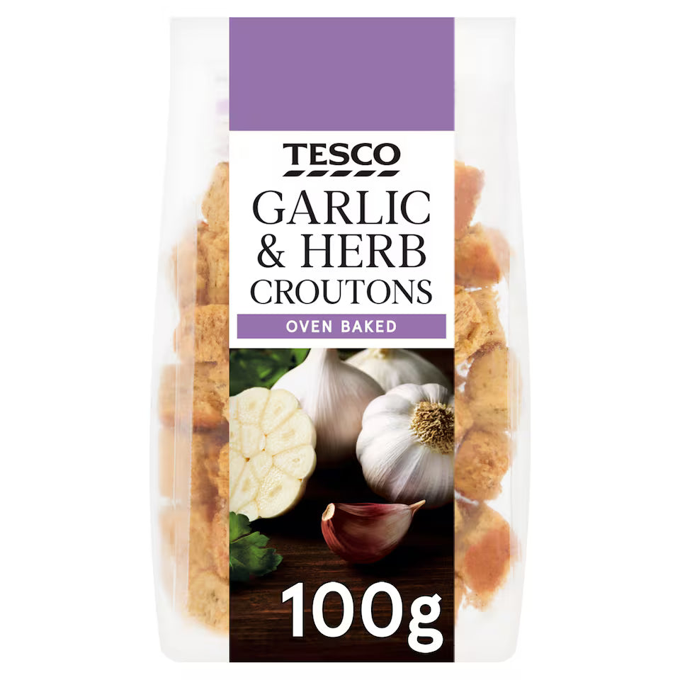 Tesco Garlic & Herb Croutons, 100g