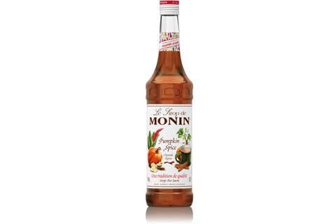 MONIN Premium Pumpkin Spice Syrup 700ml for Coffees, Frappes and Cocktails. Vegan-Friendly, Allergen-Free, 100% Natural Flavours and Colourings. Perfect for Pumpkin Spice Lattes