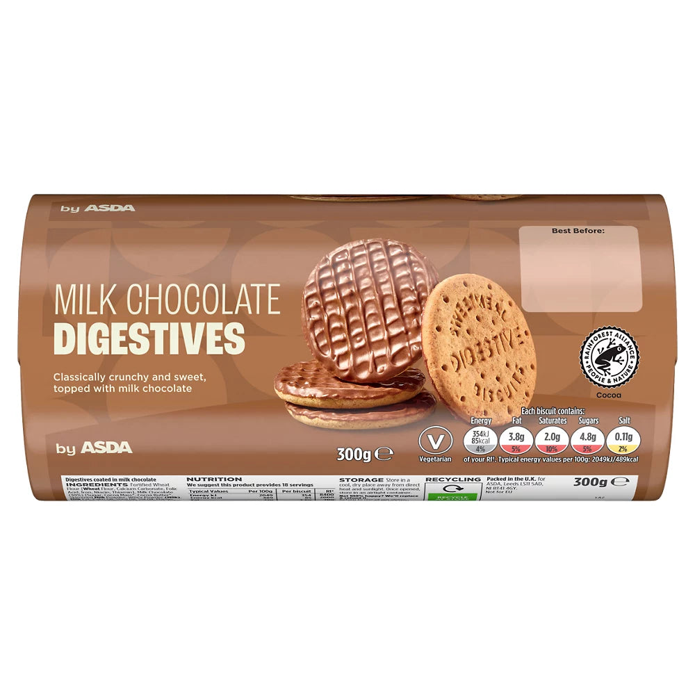 ASDA Milk Chocolate Digestives 300g