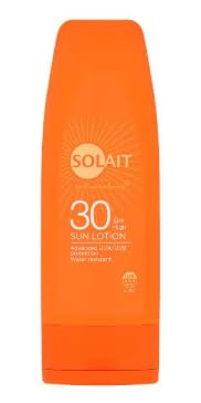 Solait Sun Lotion, SPF 30, Water Resistant, Nourishing Formula for All Skin Types