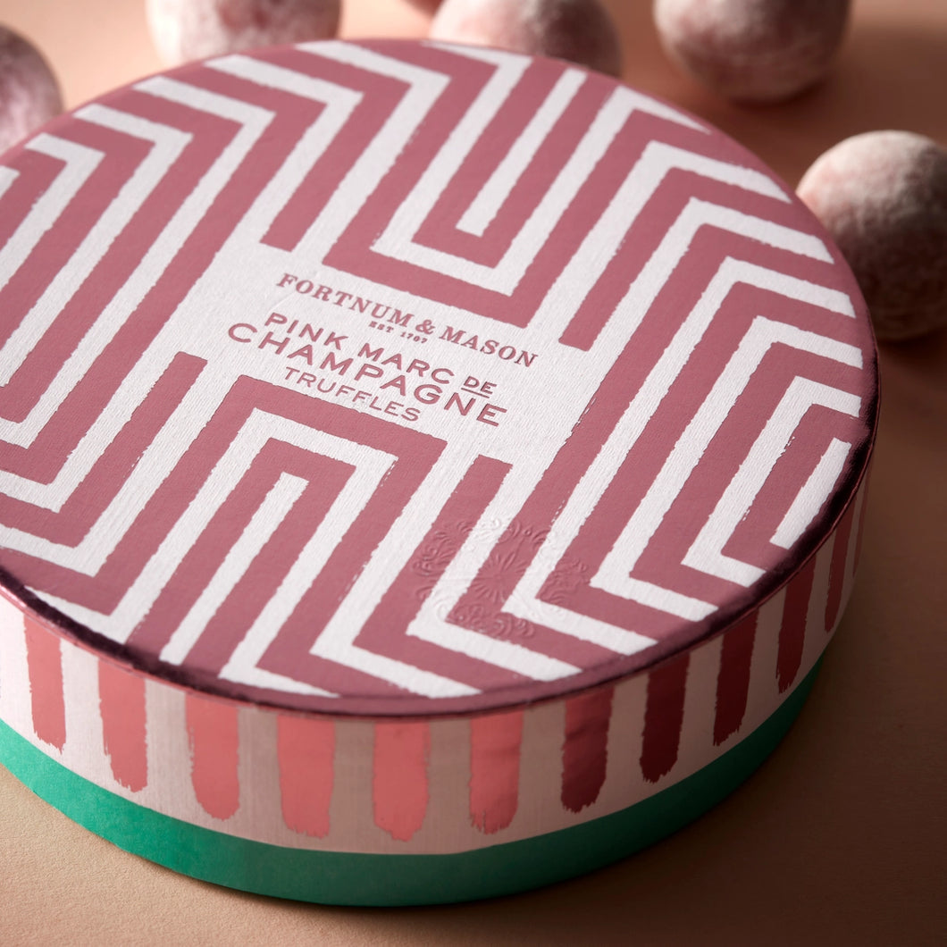 Fortnum & Mason Fortnum's Pink Marc de Champagne Chocolate Truffles, 125g