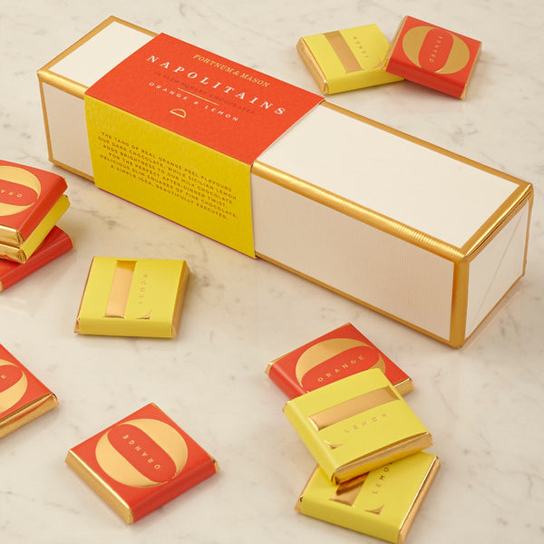 Fortnum & Mason 28 Piece Orange & Lemon Napolitains, 182g