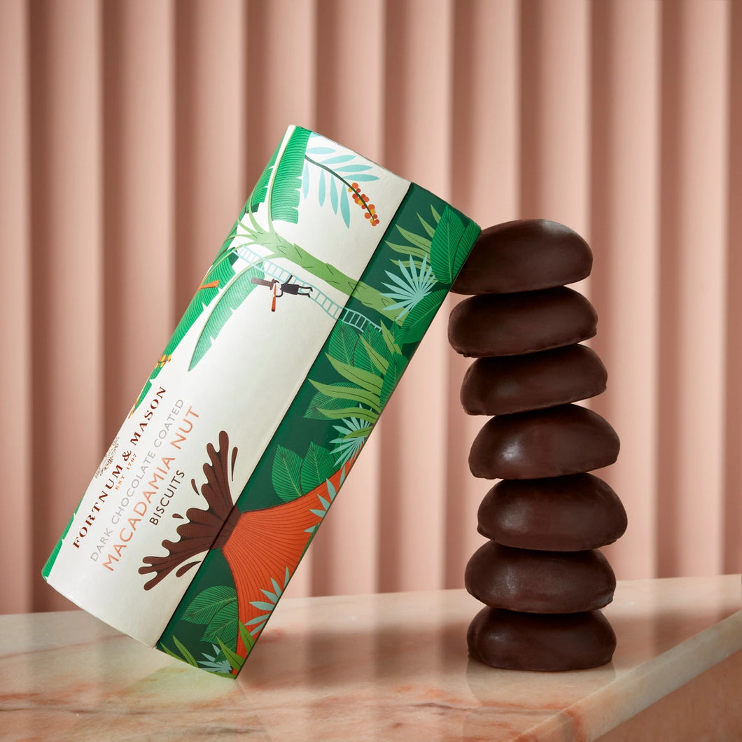 Fortnum & Mason Dark Chocolate Coated Macadamia Nut Biscuits, 180g