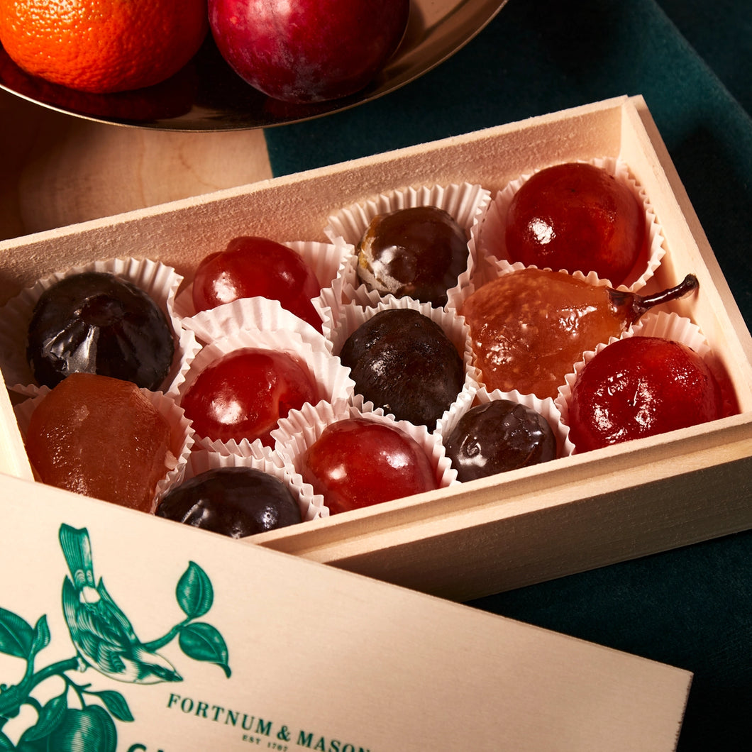 Fortnum & Mason Glacé Fruit Selection in Wooden Box, 400g
