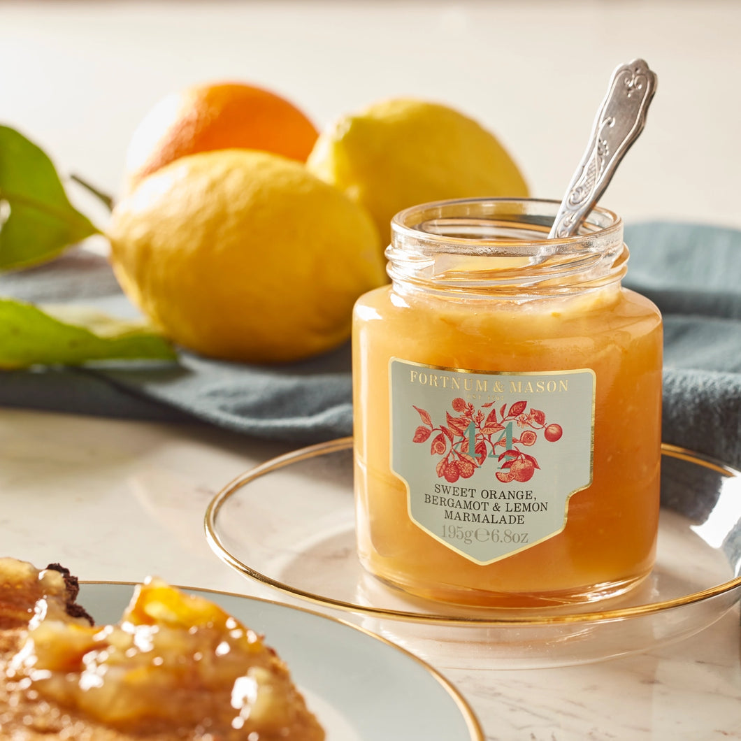 Fortnum & Mason Sweet Orange, Bergamot & Lemon Marmalade, 195g