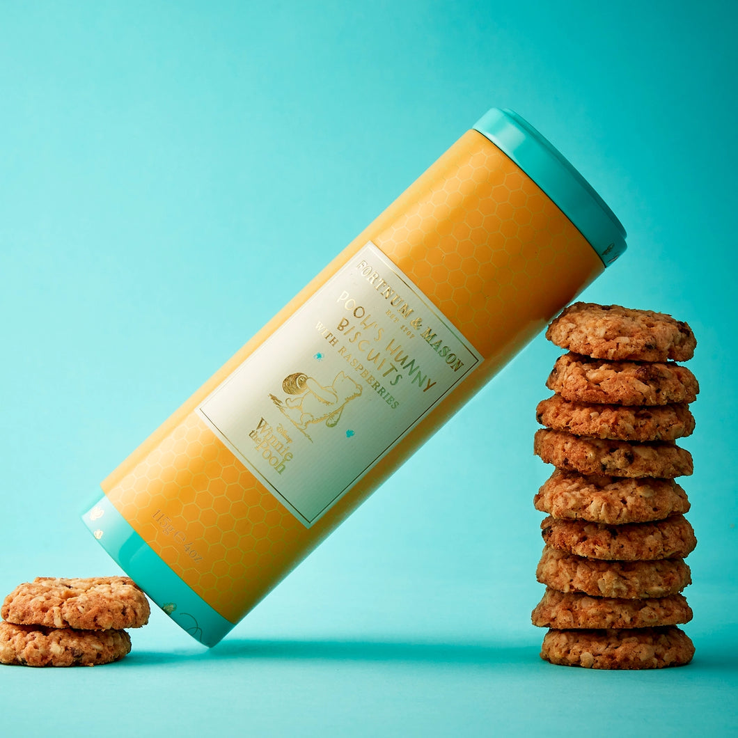 Fortnum & Mason Disney Winnie the Pooh Hunny Oat Biscuits with Raspberries, 115g
