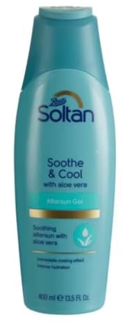 Soltan Soothe & Cool Aftersun Gel with Aloe Vera, Immediate Cooling Effect, Intense Hydration, 400ml