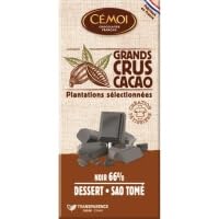 Cémoi Grands Crus Cacao Dark Chocolate Bar, Sao Tomé 66%
