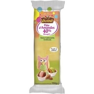 Vahiné Pâte d'Amandes Marzipan, 40% Almonds, No Artificial Colours, 150g