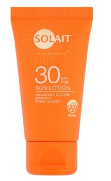SOLAIT Sun Lotion SPF 30, Advanced UVA/UVB Protection, Water Resistant, High