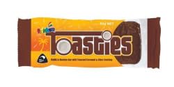 Rainbow Toasties Biscuit, Toasted Coconut and Chocolate Coating, 50g