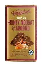 Whittaker's Creamy Milk Honey Nougat and Almond Chocolate Block, 250g