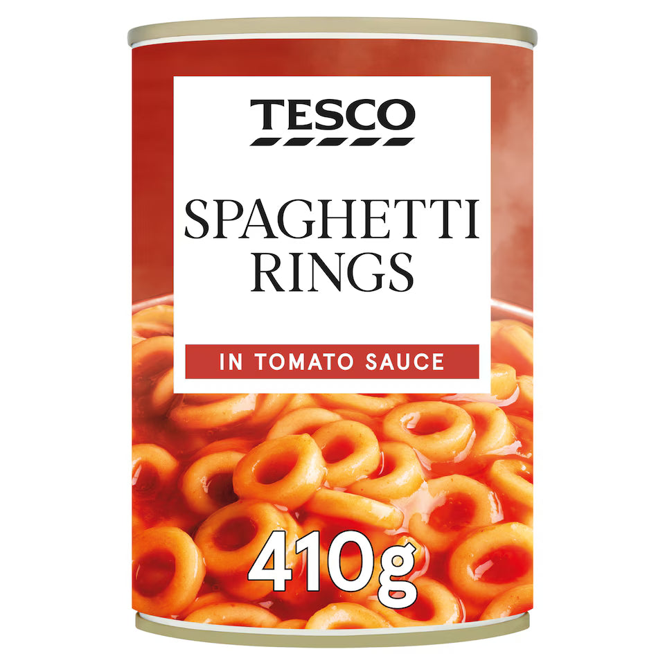 Tesco Spaghetti Rings In Tomato Sauce, 410g