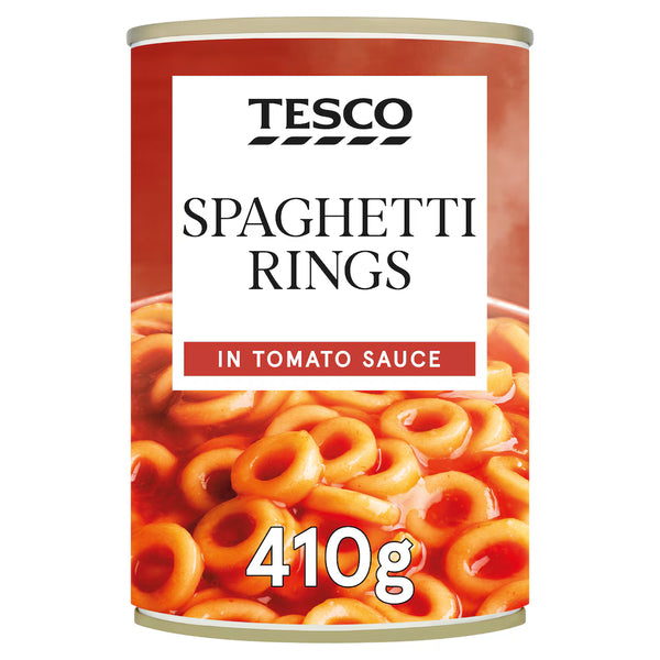 Tesco Spaghetti Rings In Tomato Sauce, 410g