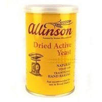 THREE PACKS of Allinsons Dried Active Baking Yeast 125g