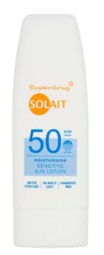 Solait Moisturising Sensitive Sun Lotion, SPF 50, Water Resistant, Fragrance Free