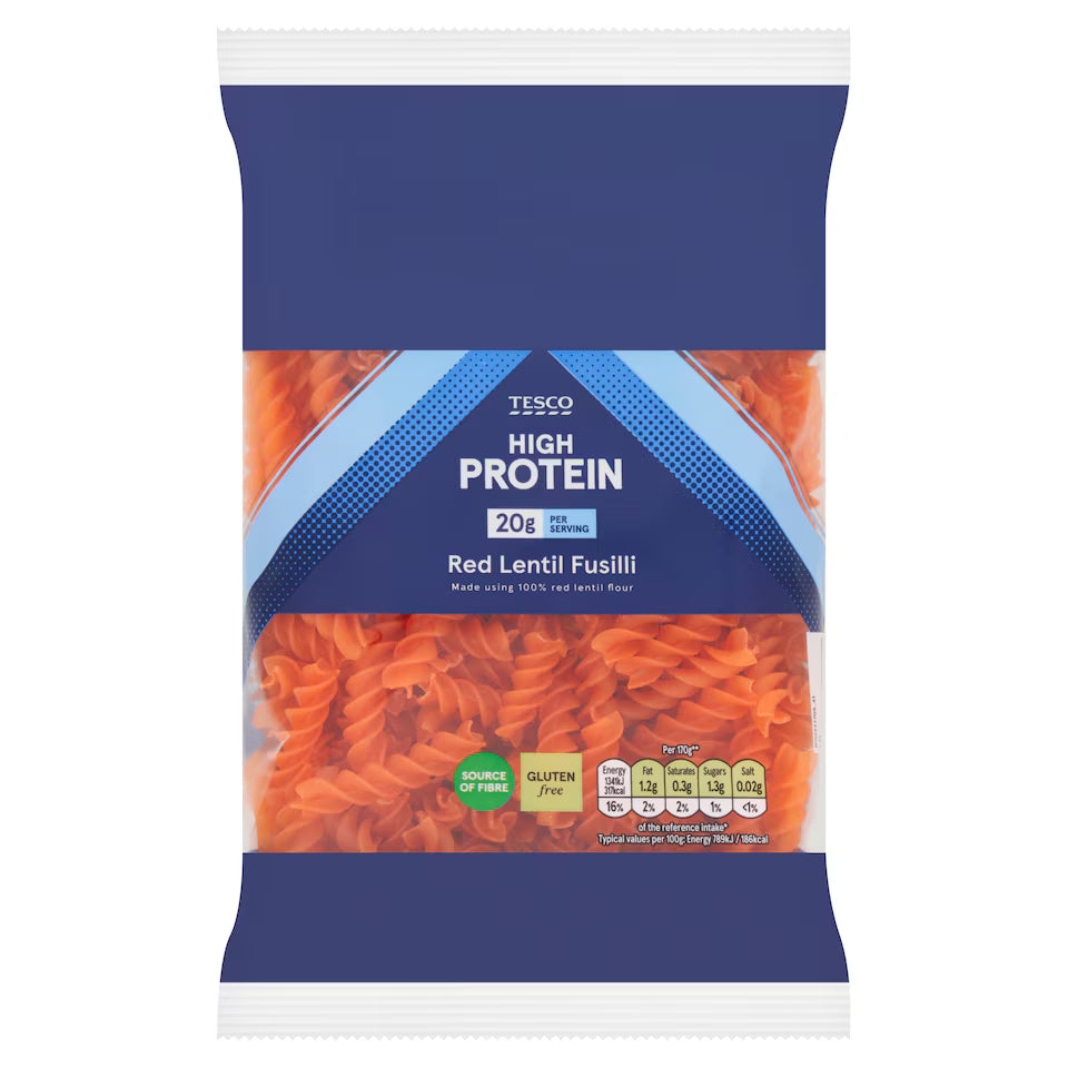 Tesco Gluten Free Red Lentil Fusilli, 250g