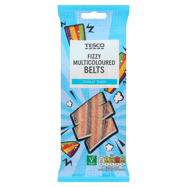 Tesco Fizzy Multicoloured Belts, 75g