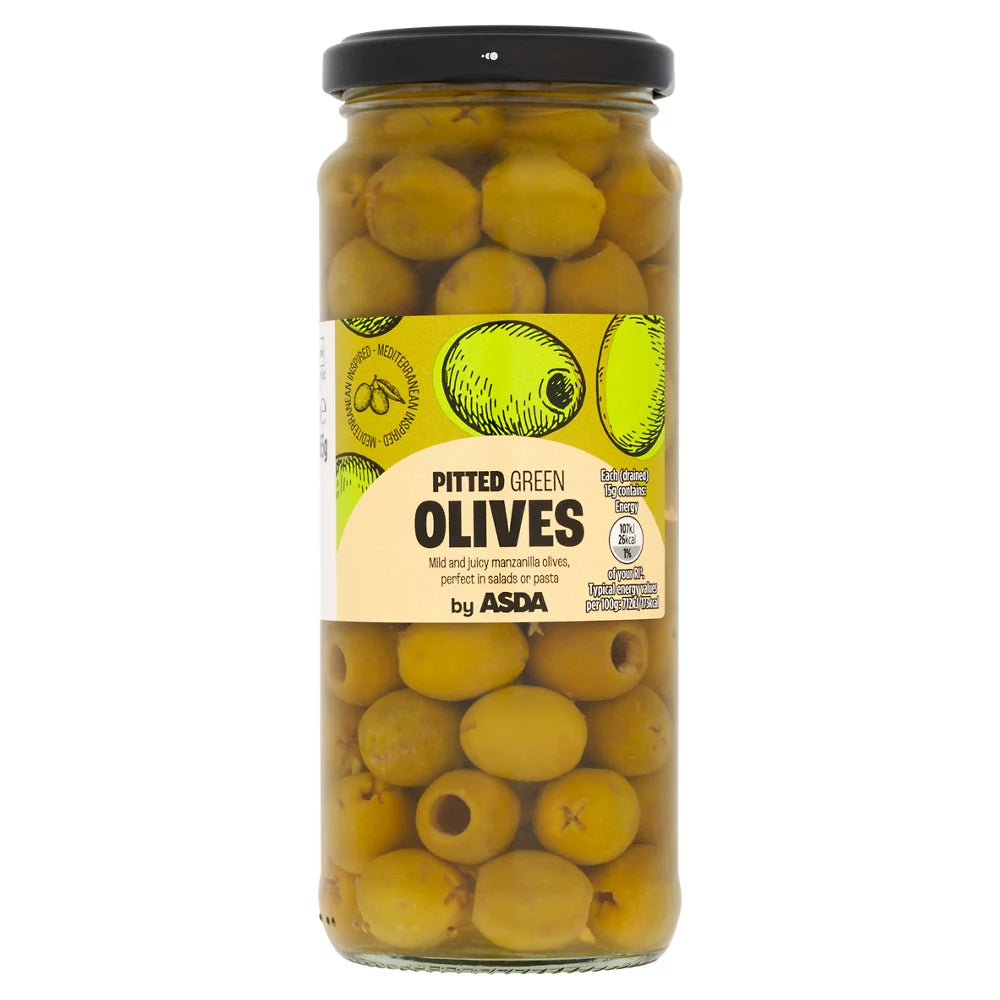 ASDA Pitted Green Olives 310g