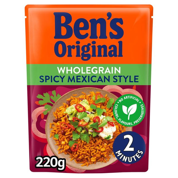 Ben's Original Wholegrain Spicy Mexican Microwave Rice, 220g
