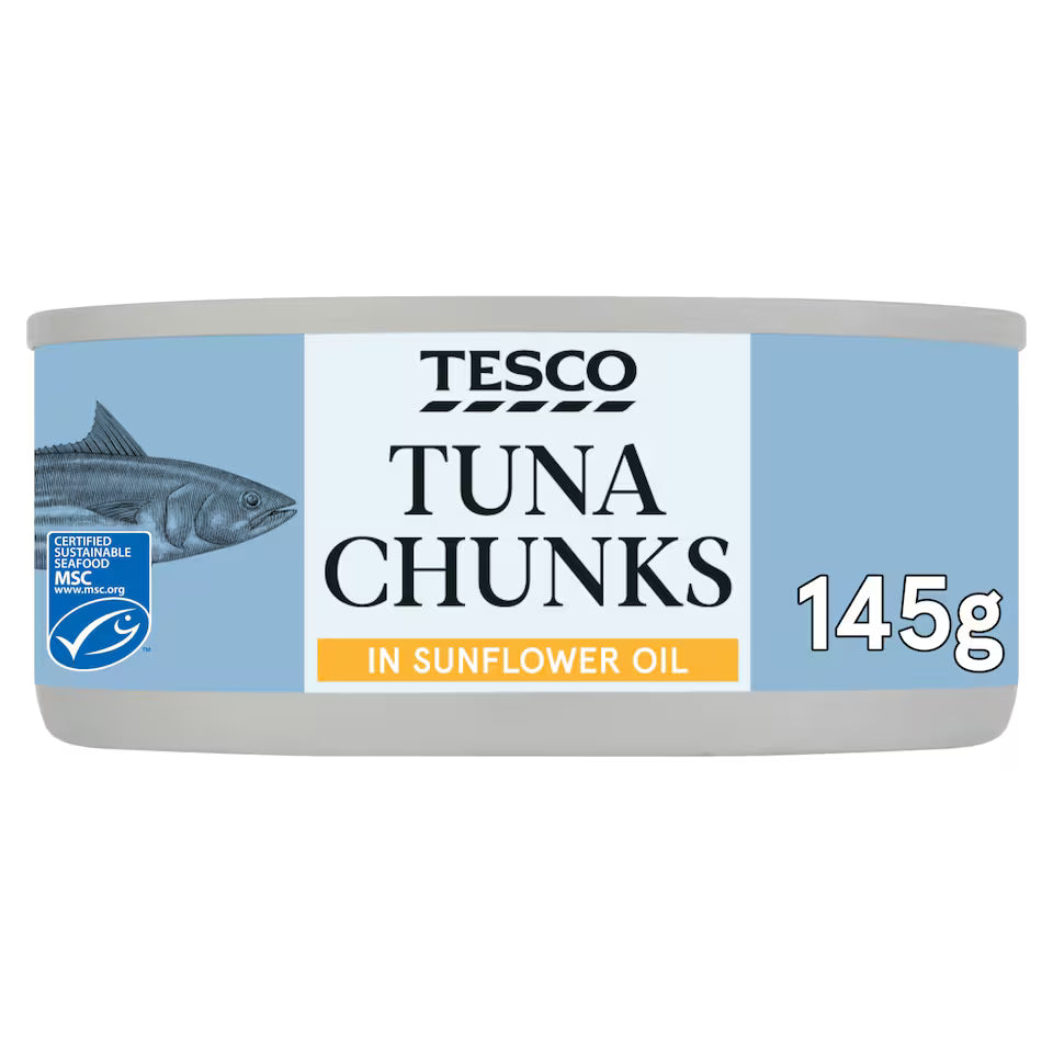 Tesco Tuna Chunks In Sunflower Oil, 145g