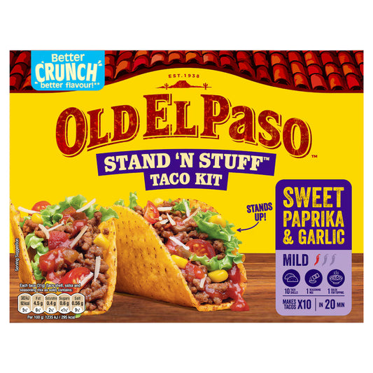 Old El Paso Stand 'N' Stuff Taco Kit - Sweet Paprika & Garlic, 312g
