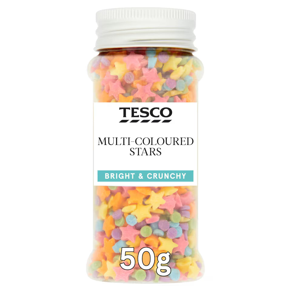 Tesco Multi-Coloured Stars Sprinkles, 50g