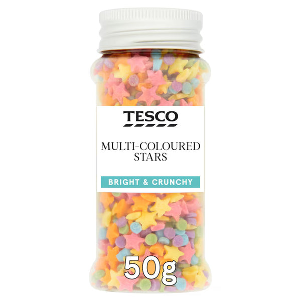 Tesco Multi-Coloured Stars Sprinkles, 50g