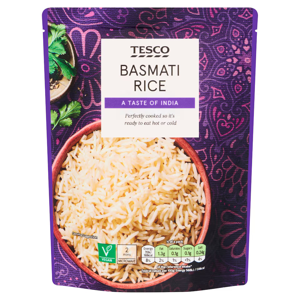 Tesco Microwave Basmati Rice, 250g