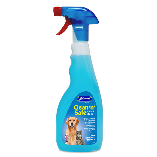 Johnson's Clean 'n' Safe Disinfectant Spray for Cats and Dogs 500ml