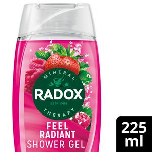 Radox Feel Radiant Shower Gel Strawberry & Raspberry, 225ml