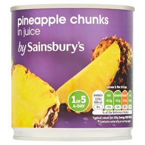 Sainsbury's Pineapple Chunks in Fruit Juice 425g