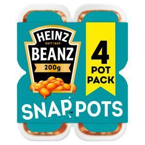 Heinz Baked Beanz in Tomato Sauce Snap Pots (4x200g)