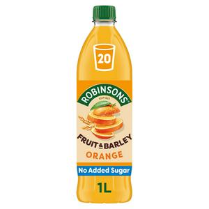 Robinsons Fruit & Barley Orange Squash No Added Sugar, 1L