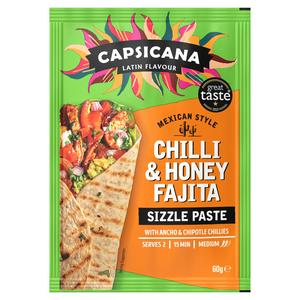 Capsicana Mexican Chilli & Honey Fajita Cooking Paste Serves 2 Medium/Mild 60g