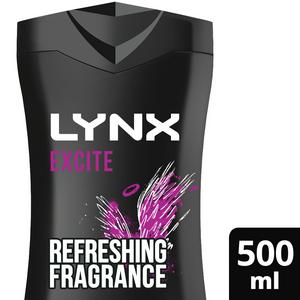 Lynx Excite Shower Gel Body Wash, 500ml