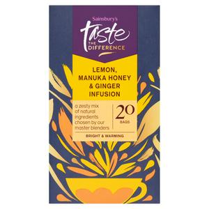 Sainsbury's 20 Lemon, Manuka Honey & Ginger Infusion Tea Bags, 40g