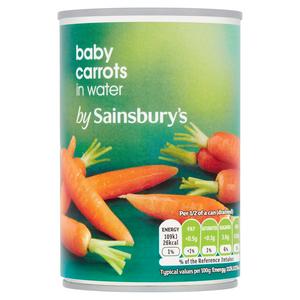Sainsbury's Baby Carrots In Water 300g