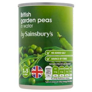 Sainsbury's Garden Peas In Water 300g