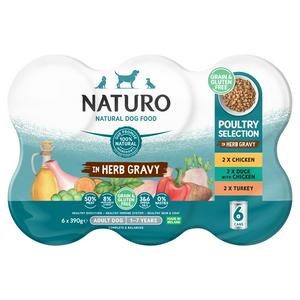 Naturo Adult Dog Food Grain & Gluten Free, 6x390g
