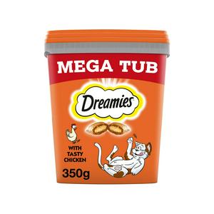 Dreamies Bulk Chicken Cat Treats Tub 350G