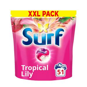 Surf 3 in 1 Laundry Capsules - Tropical Lily, 51 Washes