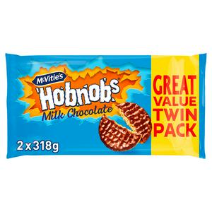 Mcvitie's Milk Chocolate Hob Nobs Twin 2 per pack