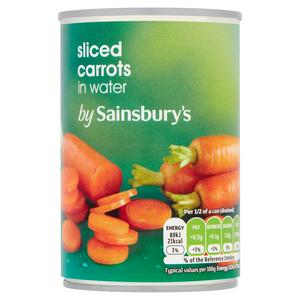 Sainsbury's Sliced Carrots in Water 300g