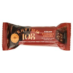 Rhythm 108 Gluten Free Hazelnut Praline Swiss Dark Chocolate Bar, 33g