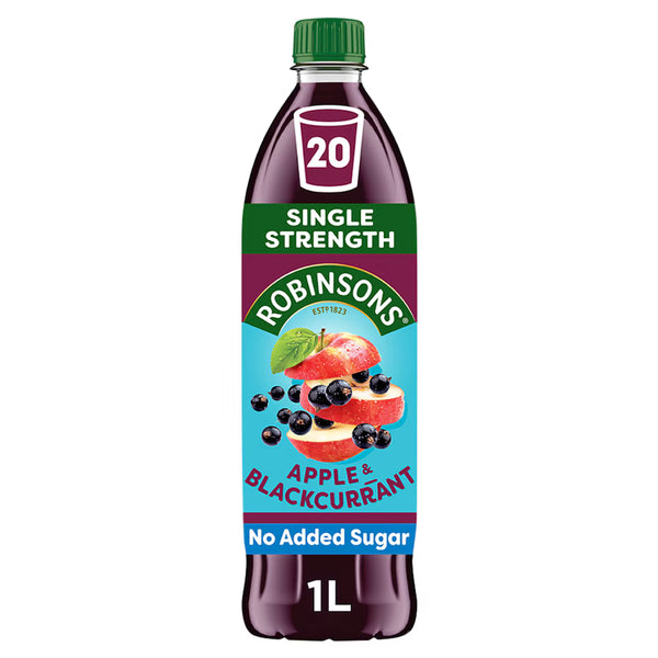 Robinsons Apple & Blackcurrant No Added Sugar Squash, 1L
