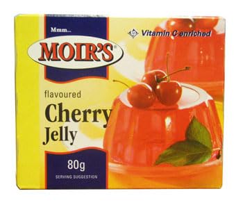 Moir's Cherry Jelly, Vitamin C Enriched, Flavoured Dessert Jelly, 80g